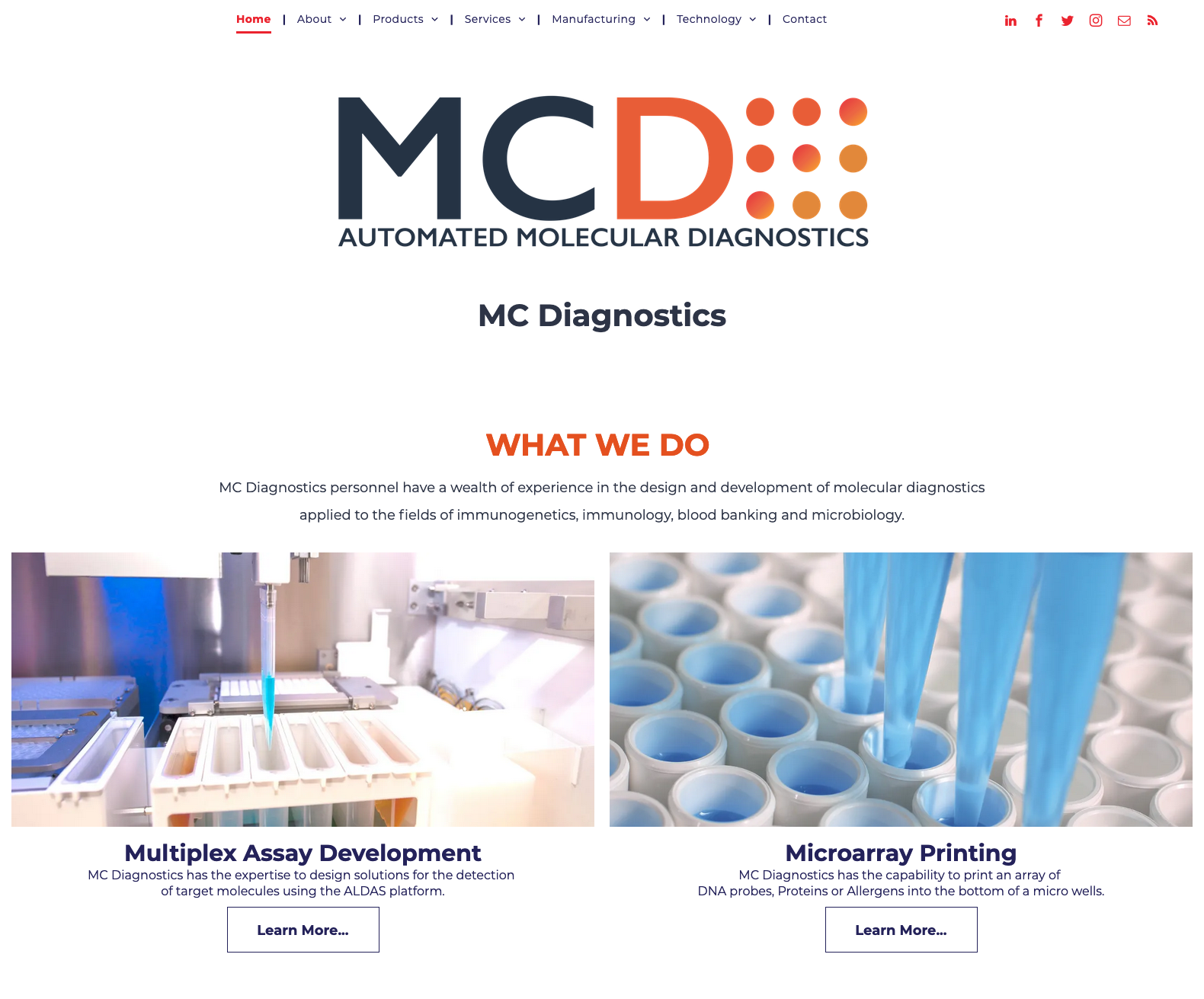 A website for mcd automated molecular diagnostics