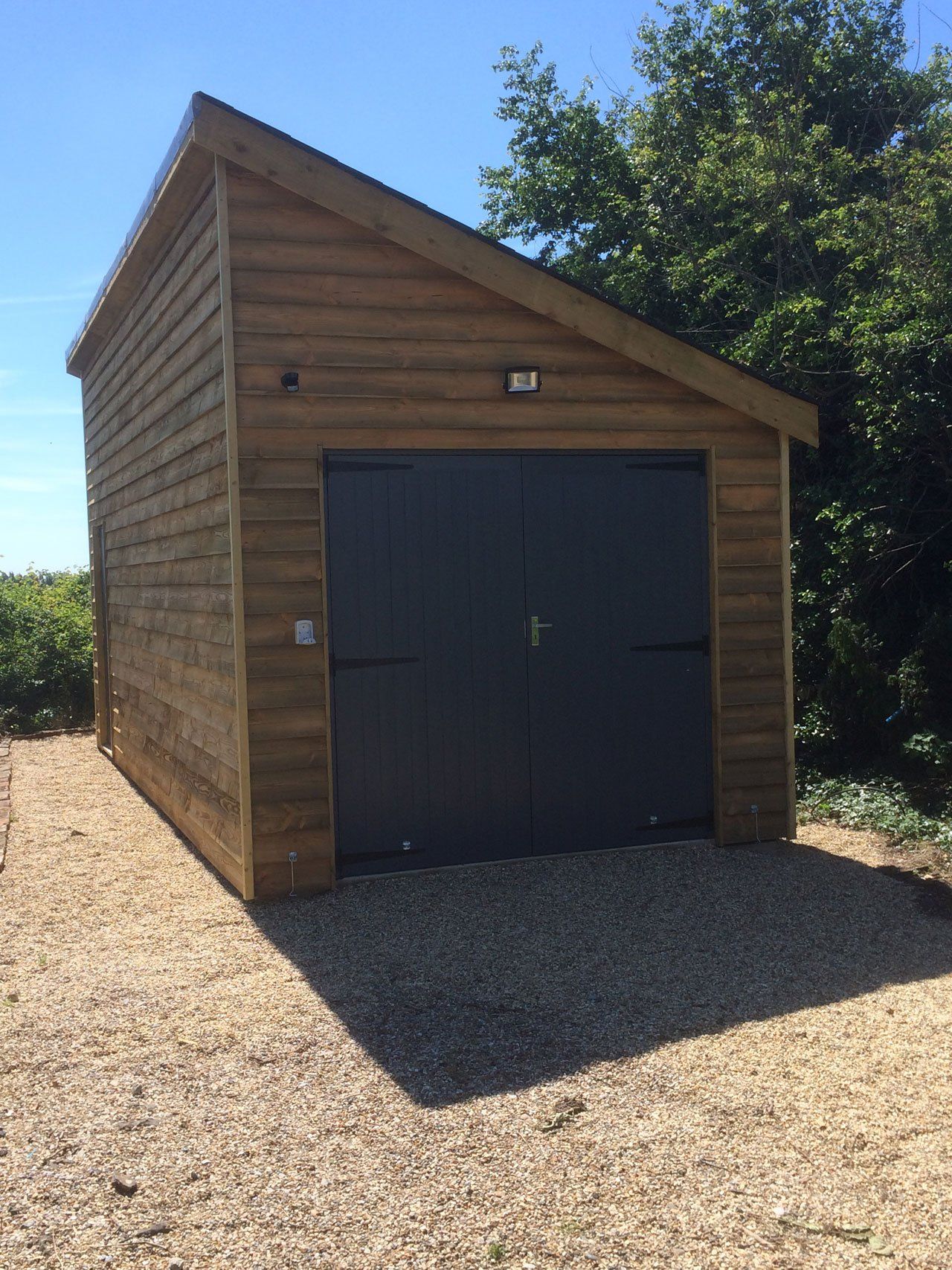 Exterior garage