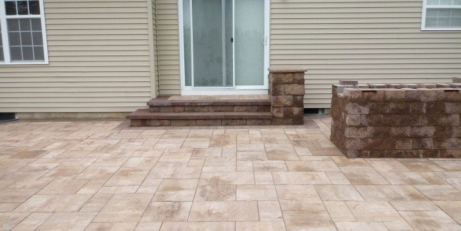 White Paving on Terrace — Freehold, NJ — New Jersey Pavers
