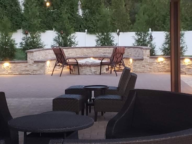 A Patio with Chairs and Tables — Freehold, NJ — New Jersey Pavers