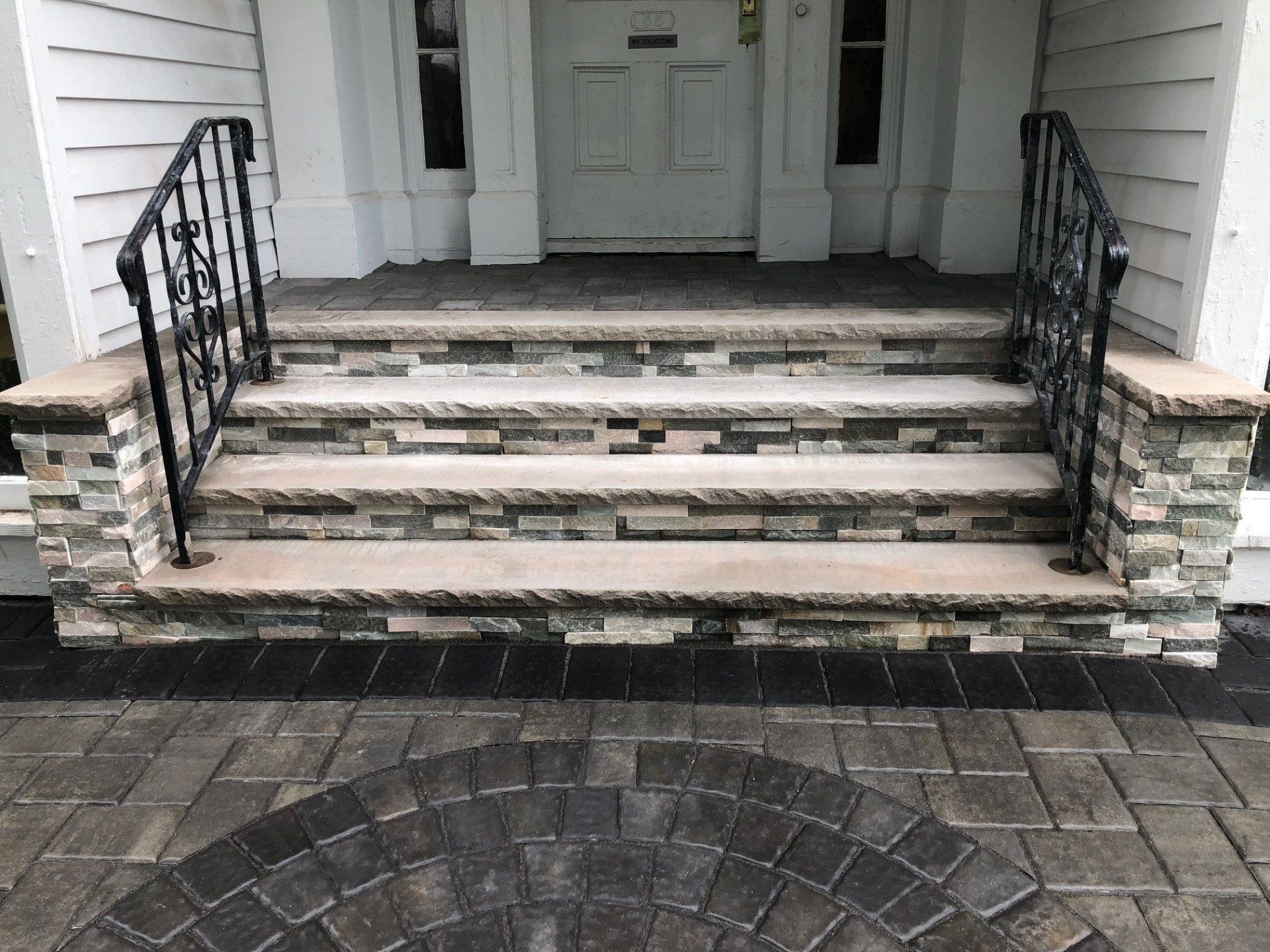 A Wide and Simple Stairs — Freehold, NJ — New Jersey Pavers