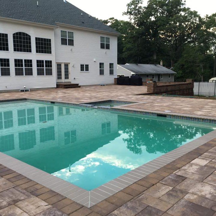 A Large House with Pool — Freehold, NJ — New Jersey Pavers A Large House with Pool — Freehold, NJ — New Jersey Pavers