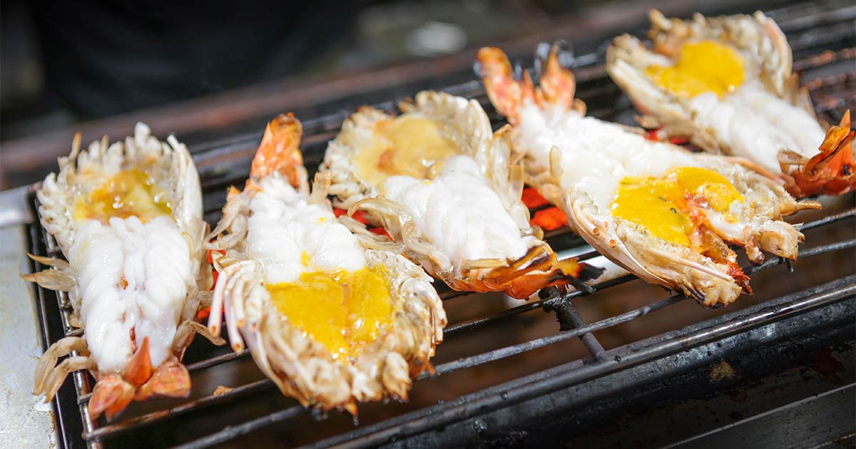 กุ้งเผาเตาอินฟราเรด