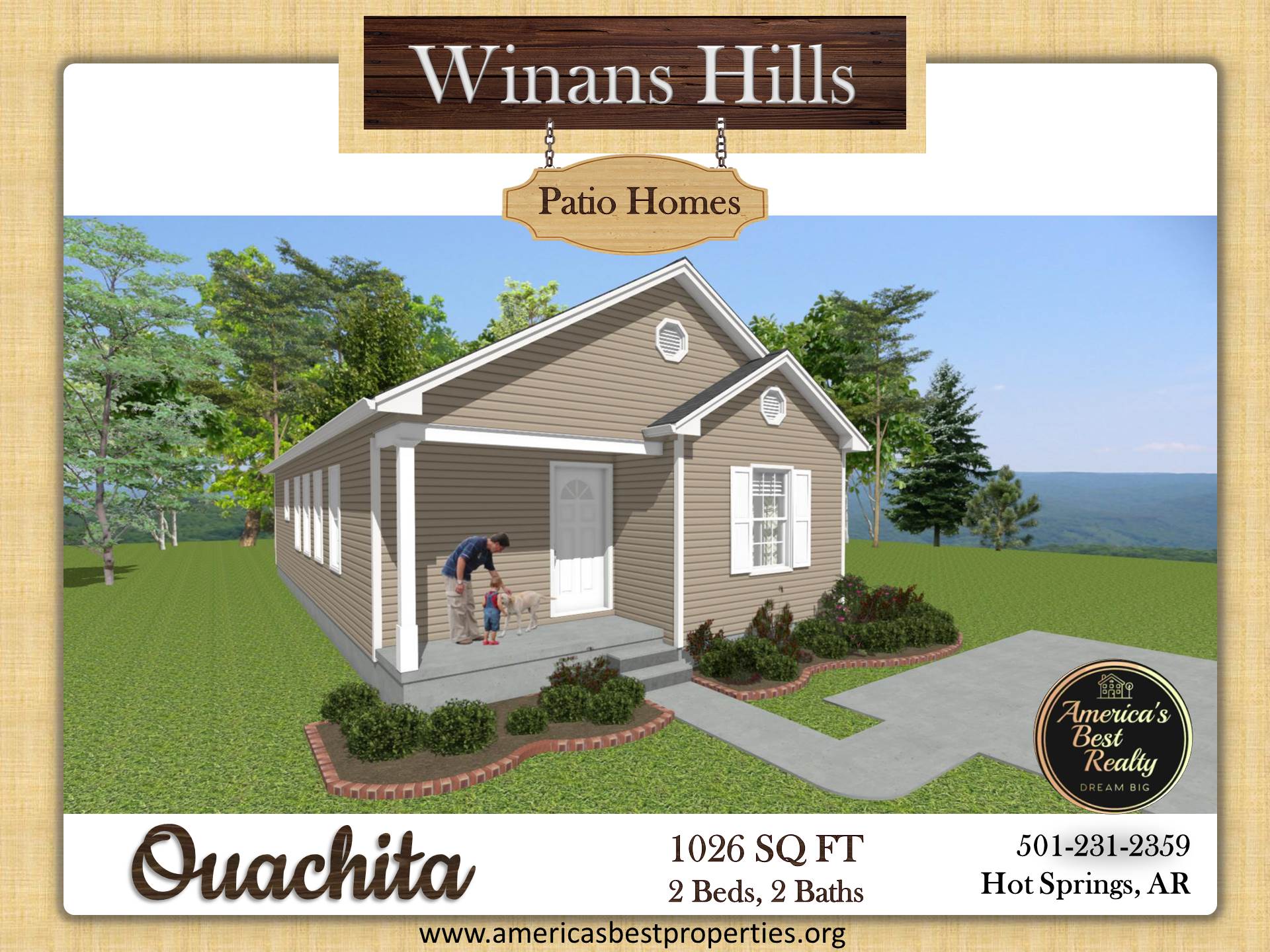 Illustration of a small house in Winans Hills, 