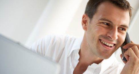 man using a phone