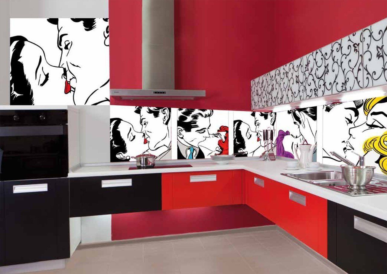 Rivestimento cucine in vetro temperato e serigrafato