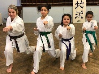children at karate classes