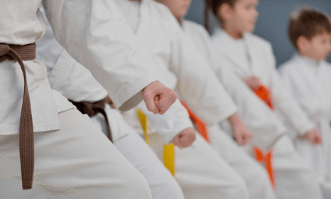 children with different belts