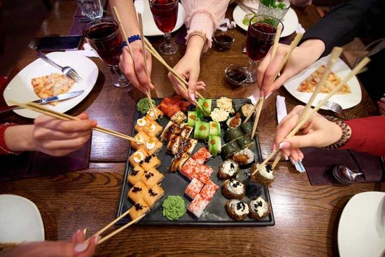 all you can eat di un ristorante giapponese