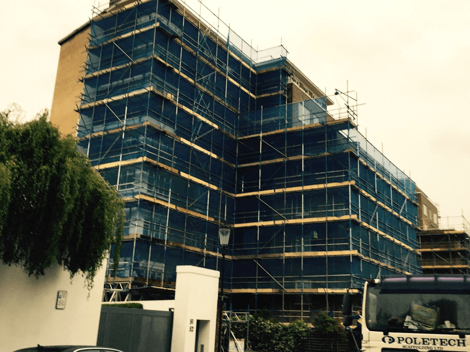 Scaffolding in Kensington, London