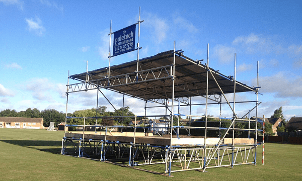 Scaffolding staging for events in Bedfordshire