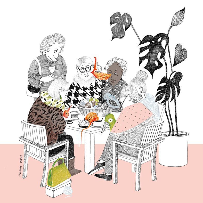 Melanie Drent - handgetekende magazine illustratie
