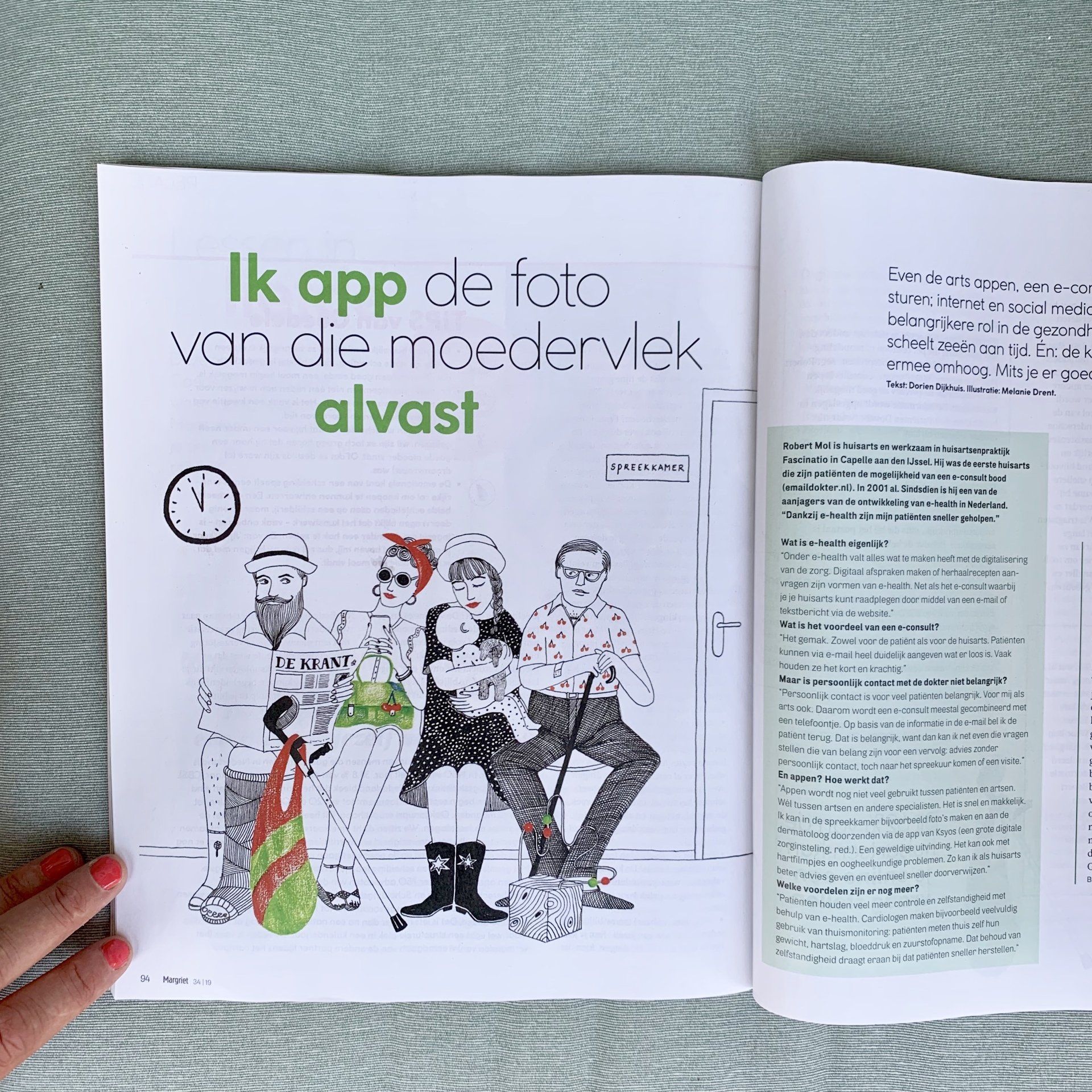 magazine illustratie in het magazine