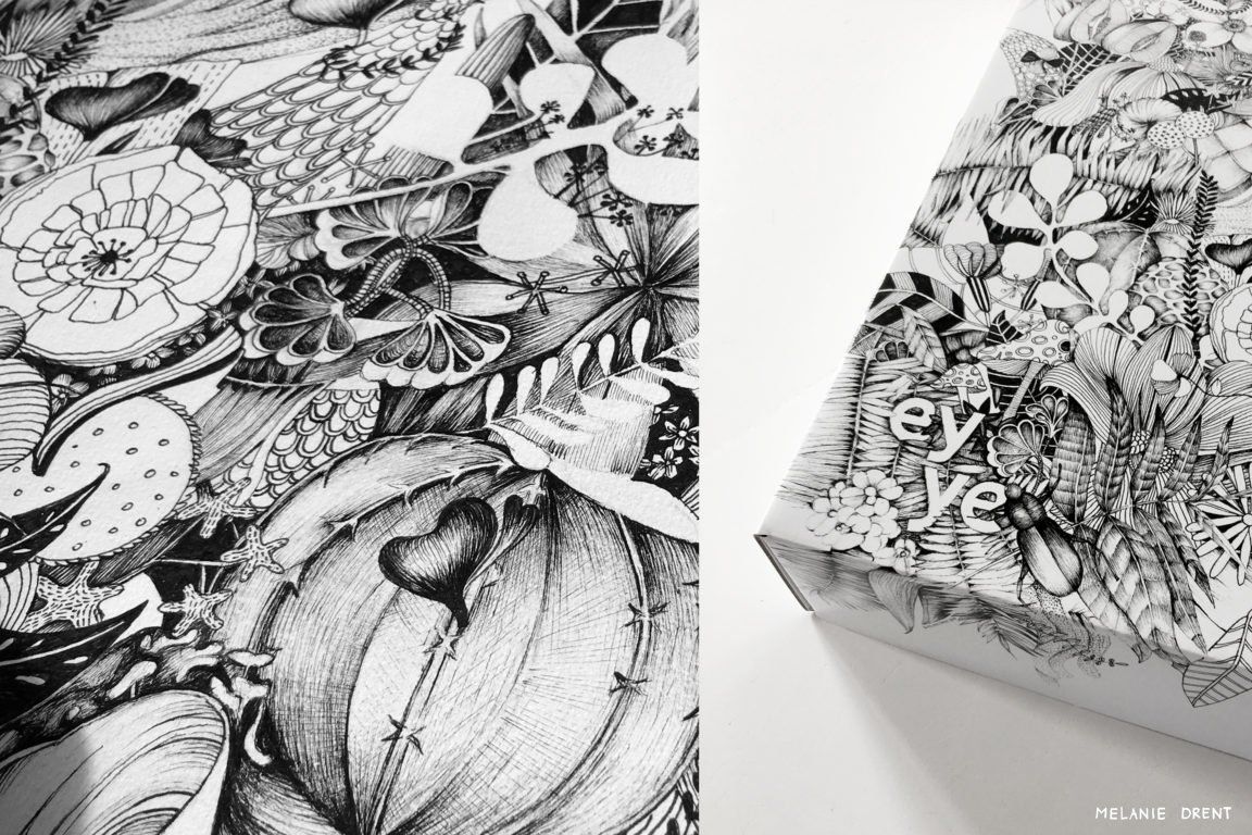 verpakking illustraties close-up