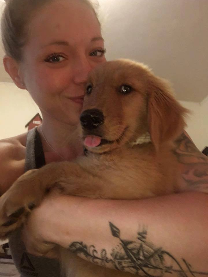 Owner with dog