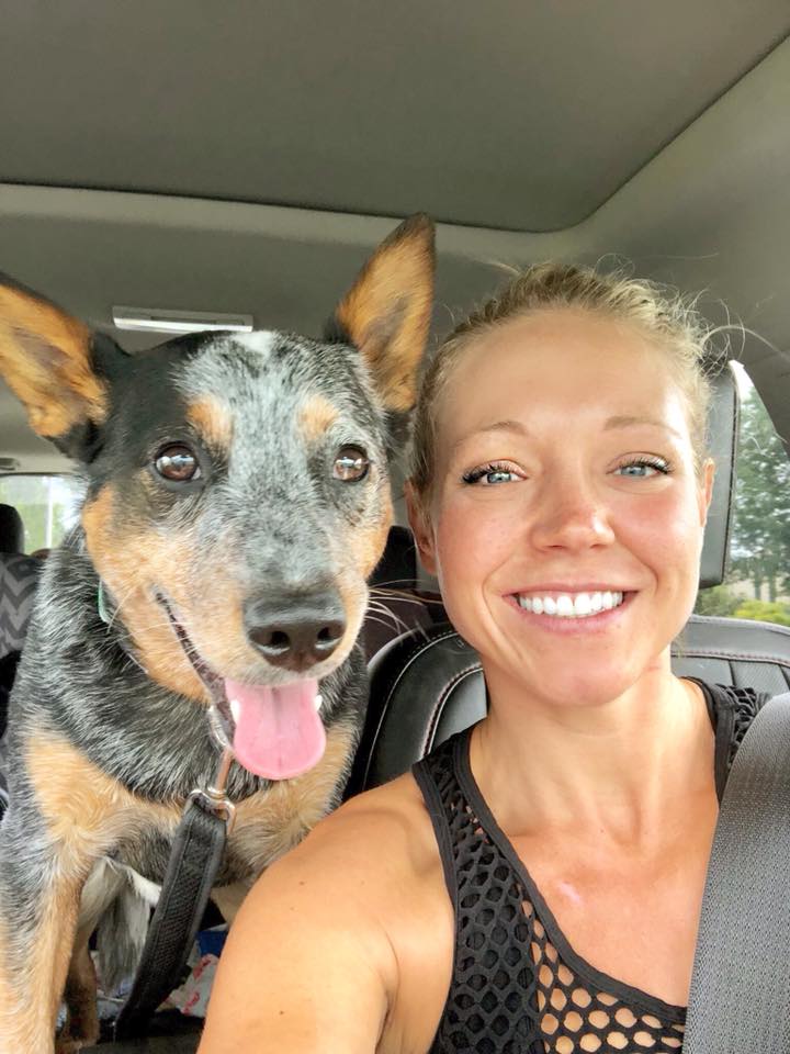 Owner with pup