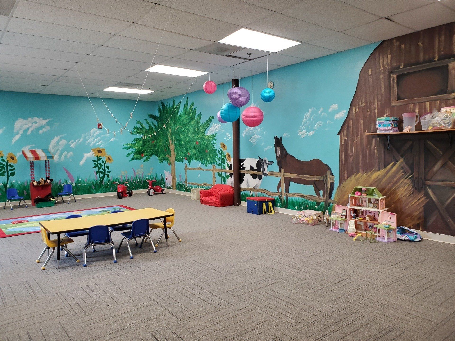 Room with Farm Murals — Cheyenne, WY — The Backyard Child Care Center