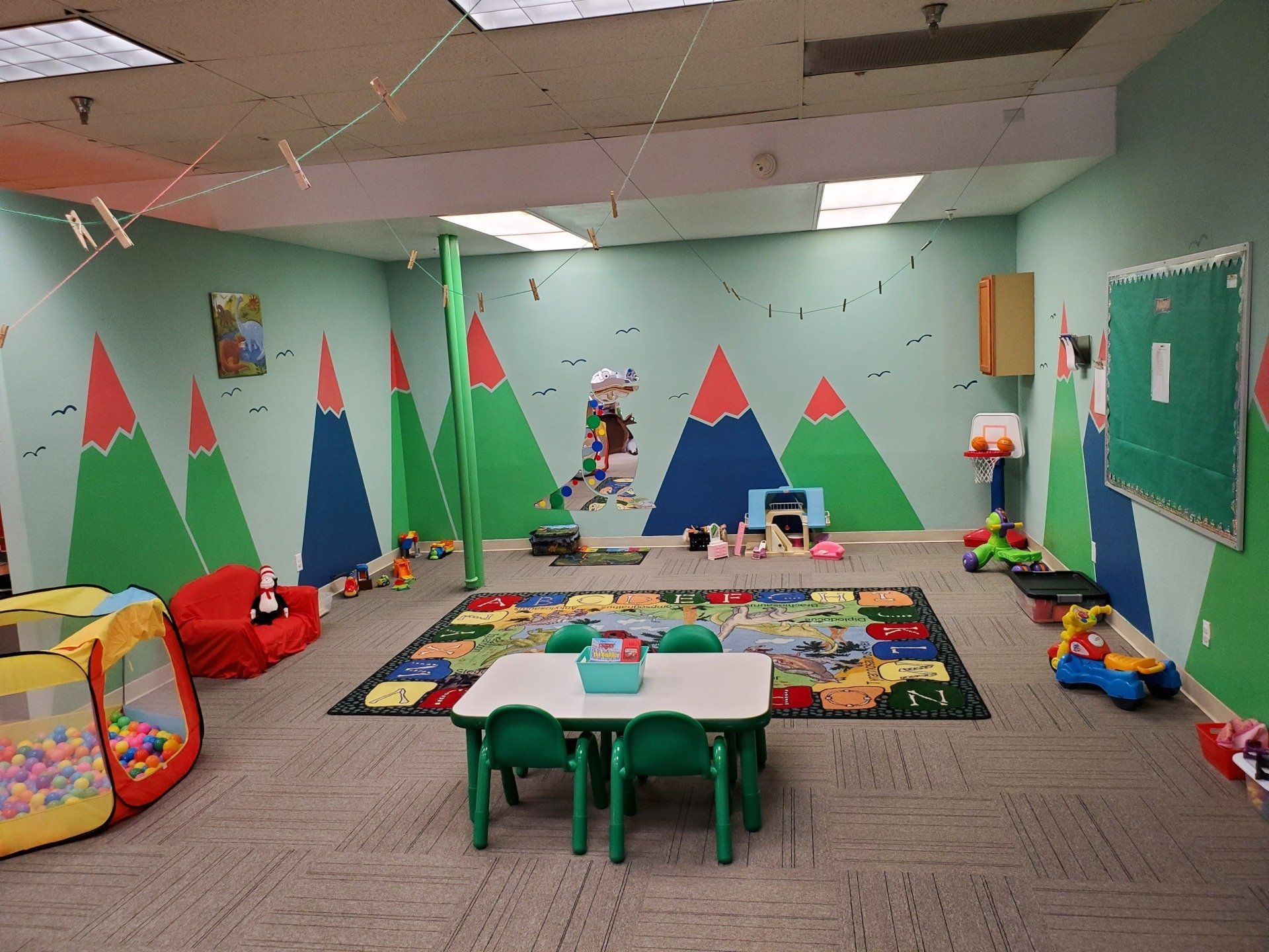 Room with Mountain Murals — Cheyenne, WY — The Backyard Child Care Center