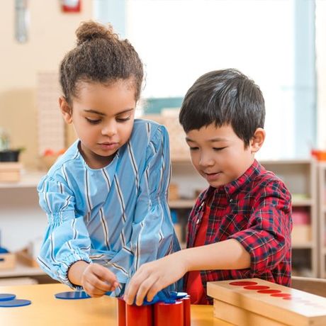 Boy and Girl Playing Together — Cheyenne, WY — The Backyard Child Care Center