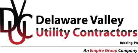 The logo for delaware valley utility contractors an empire group company