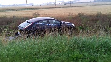 car stuck in water