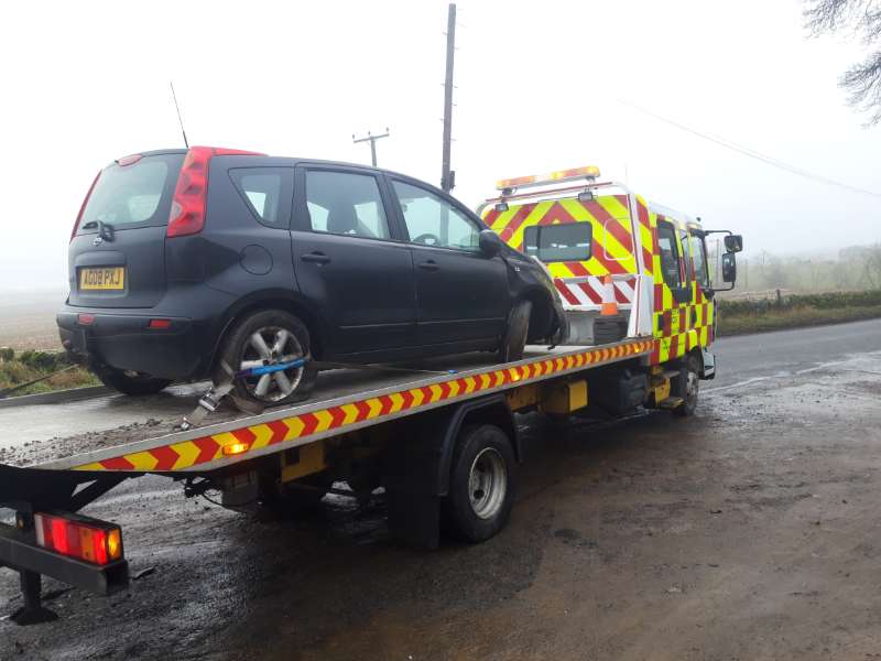 car on a tow truck