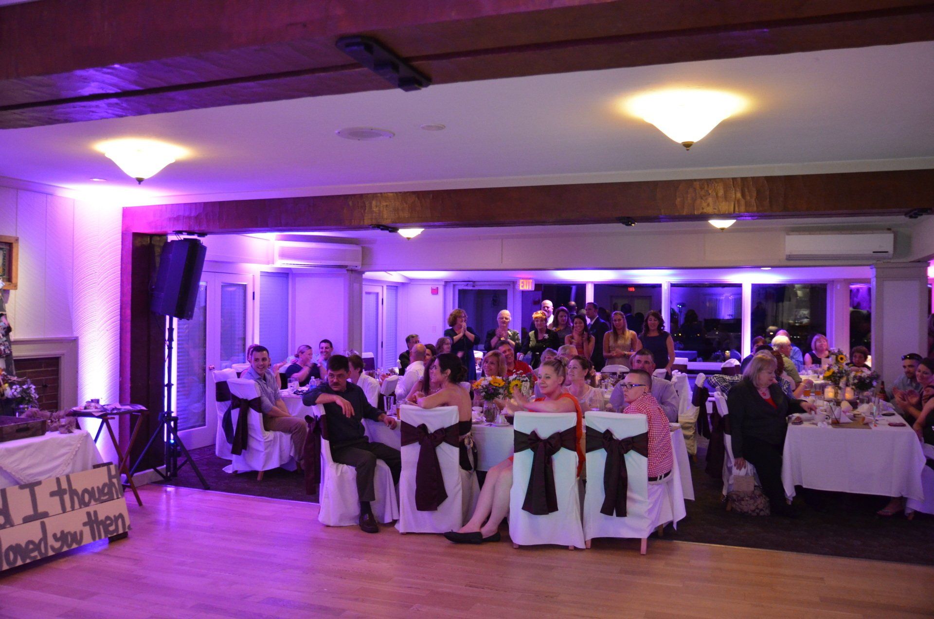 NH wedding uplighting at Steele Hill Resort, Sanbornton, New Hampshire