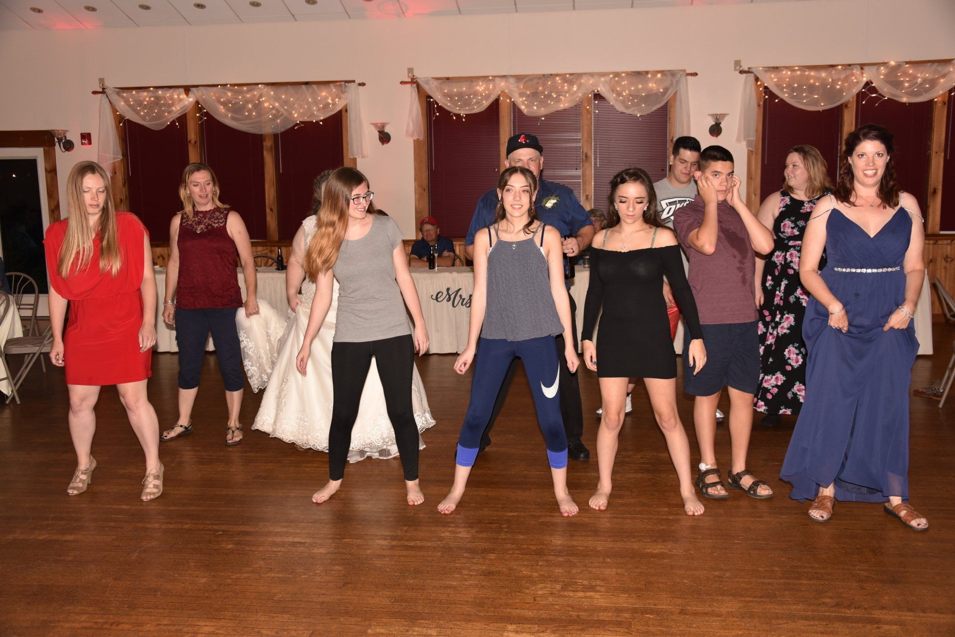 wedding guests DJ dancing at Spring Hill, South Berwick, Maine