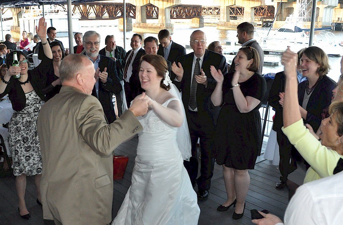 bride and groom first dance DJ at Michael's Harborside Restaurant, Newburyport, Massachusetts