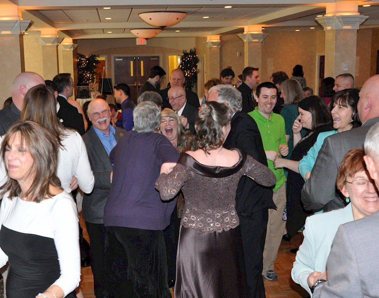 wedding guests dancing at Atkinson Country Club, Atkinson, New Hampshire