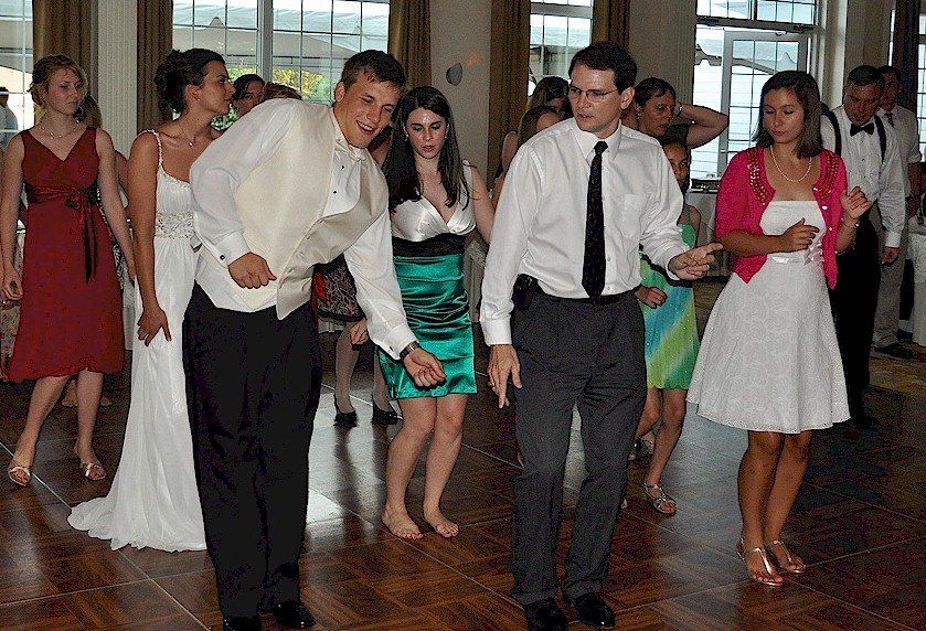 wedding guests dancing at LaBelle Winery of Derry, NH