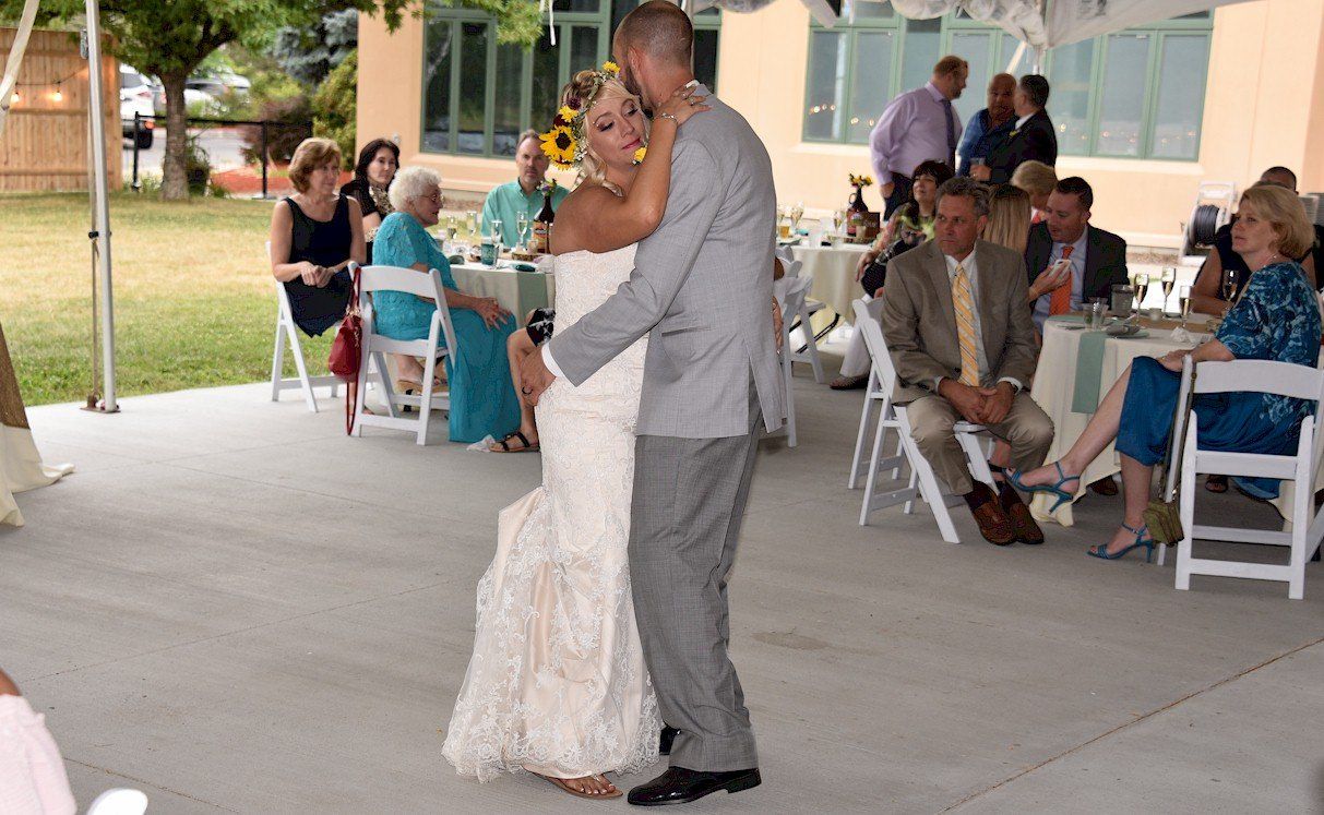 bride and groom first dance at Cisco Brewery, Portsmouth, NH