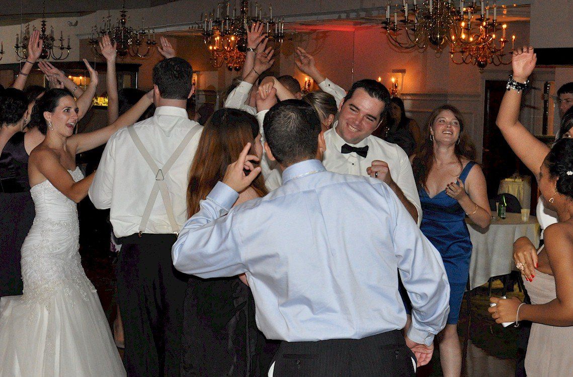 wedding guests dancing at DiBurro's Function Facility, Haverhill, Massachusetts