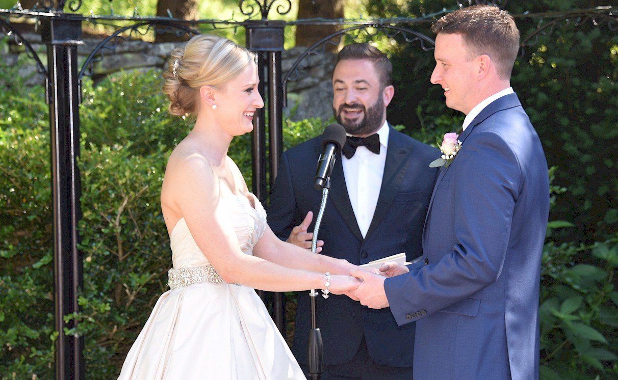 wedding ceremony at Granite Rose, Hampstead, NH