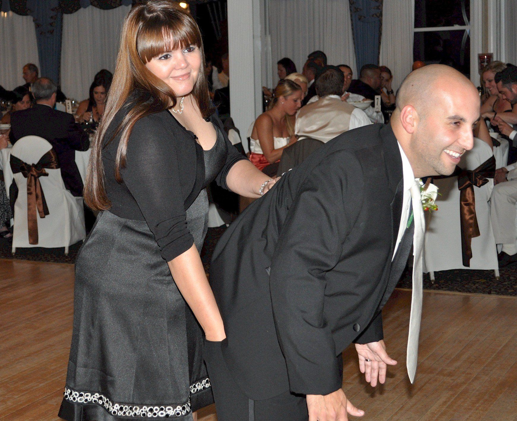 bride and groom disc jockey first dance DJ at Hillview Country Club, North Reading, Massachusetts