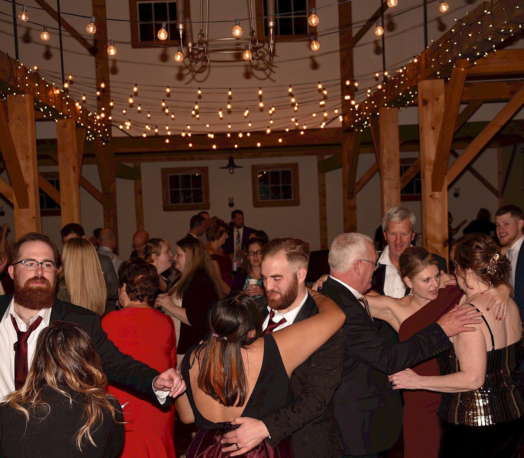 Wedding Party Dance MA wedding DJ dance at Peirce Farm Topsfield MA