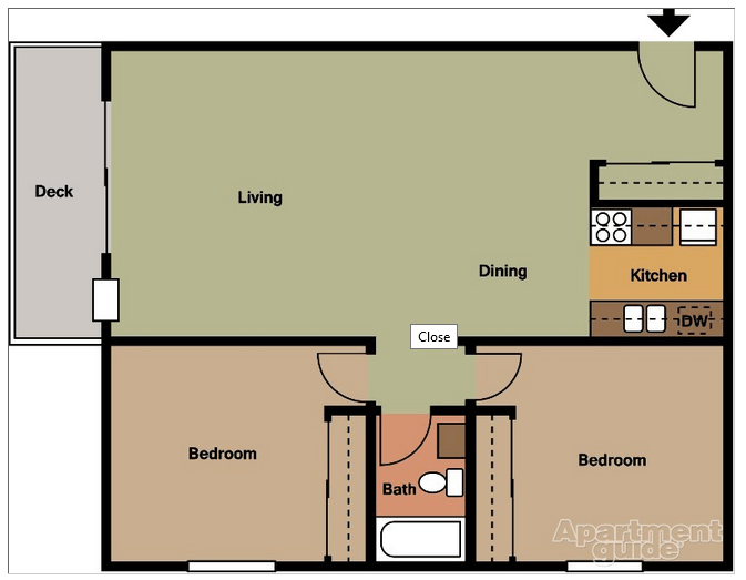 2 bedroom floorplan