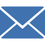 Blue envelope icon.