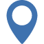 Blue location pin icon.