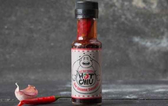 A Hot Chilli Sauce label shown on the product