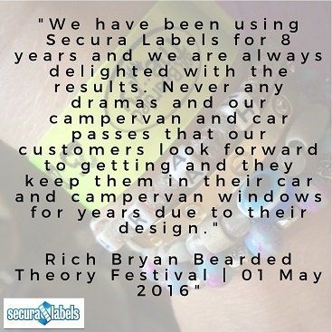 Testimonial for Secura Labels stating '..delighted with the results. Never any dramas..customers look forward to getting them