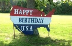 Happy Birthday USA Sign - in Middletown, Rhode Island Happy Birthday USA Sign - in Middletown, Rhode Island