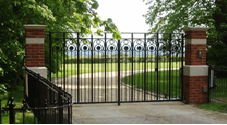 Metal entrance gates