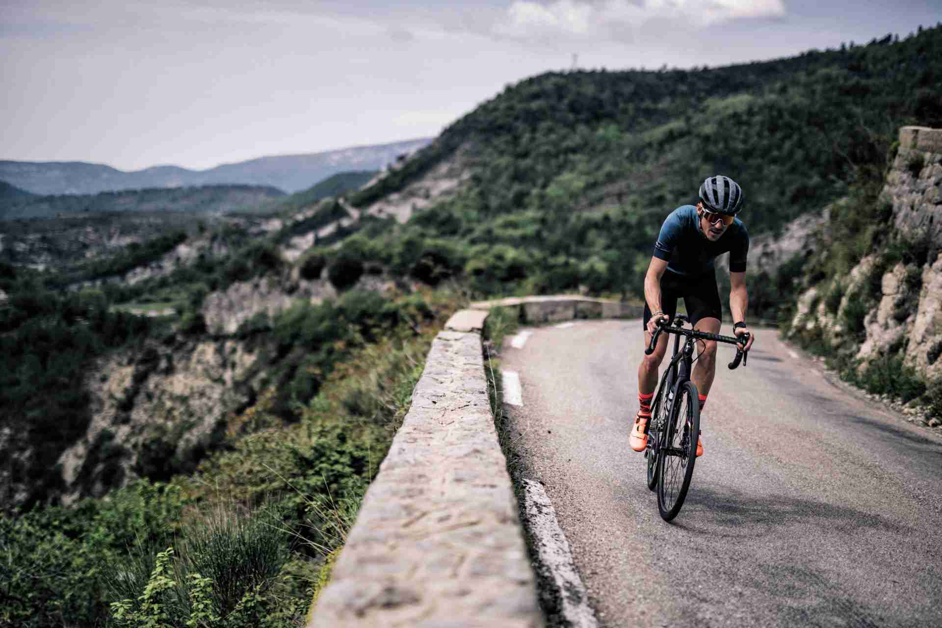 Cyclist on a Trek Road Bike