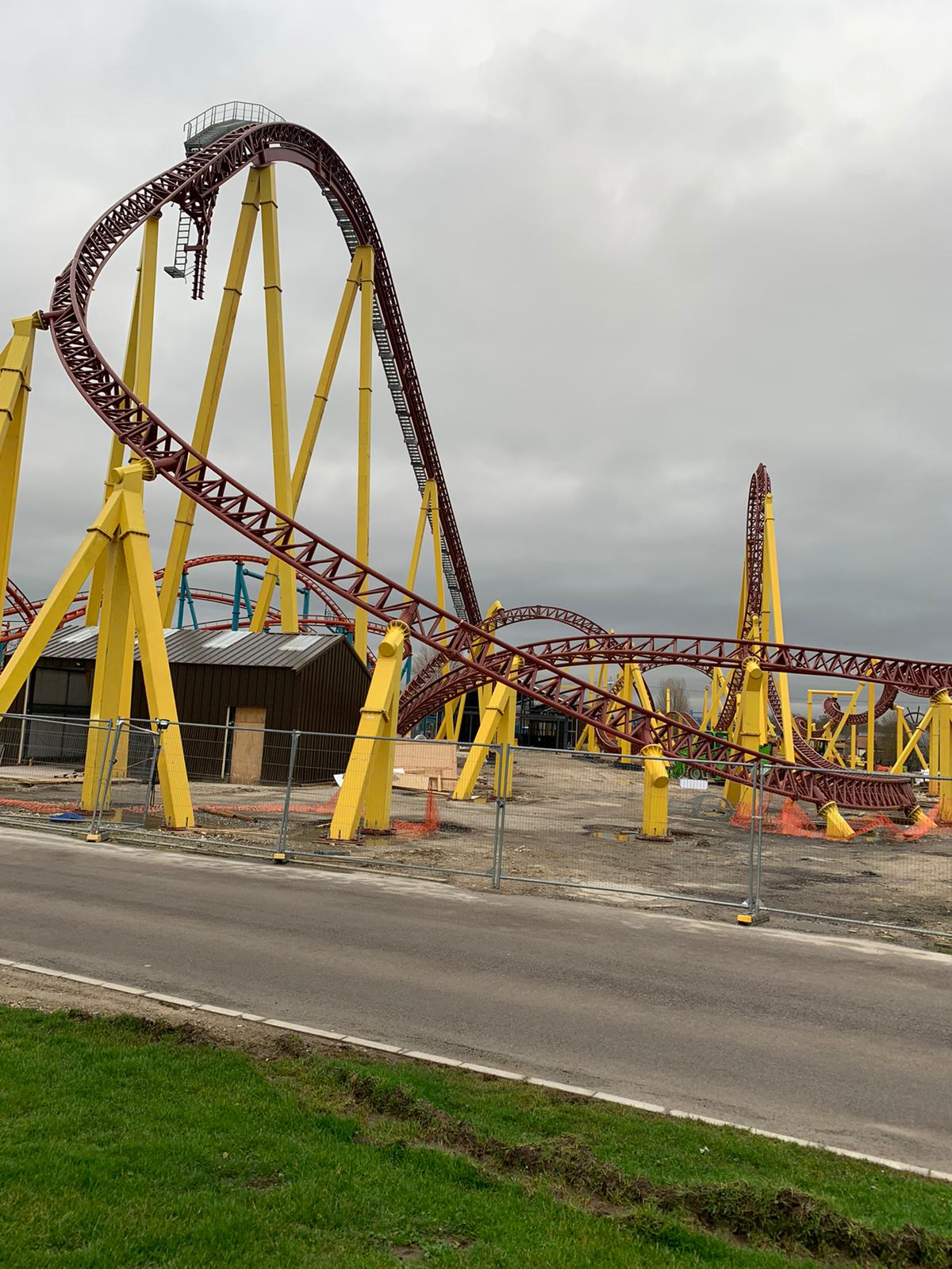 New Extreme Inversion Rollercoaster Flamingo Land