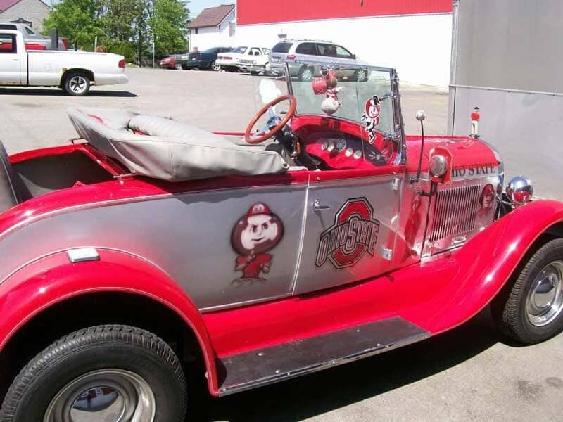 Red Vintage Car — Auto repair in Mansfield, OH
