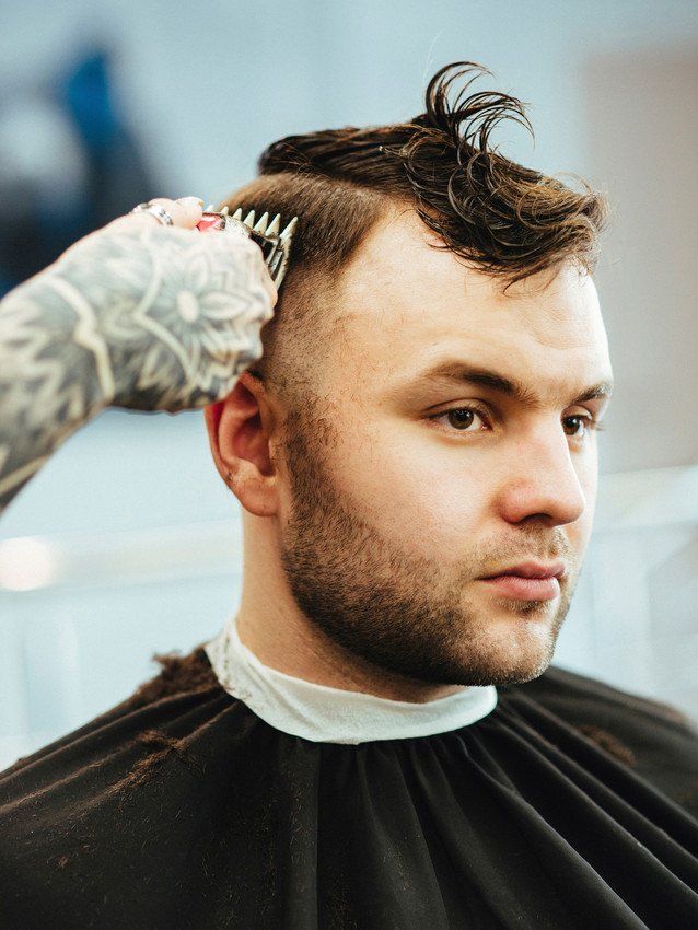Barber at work
