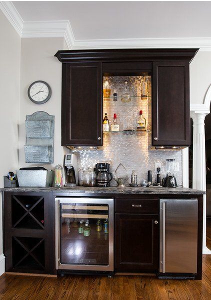 Bar Designed With Custom Cabinets
