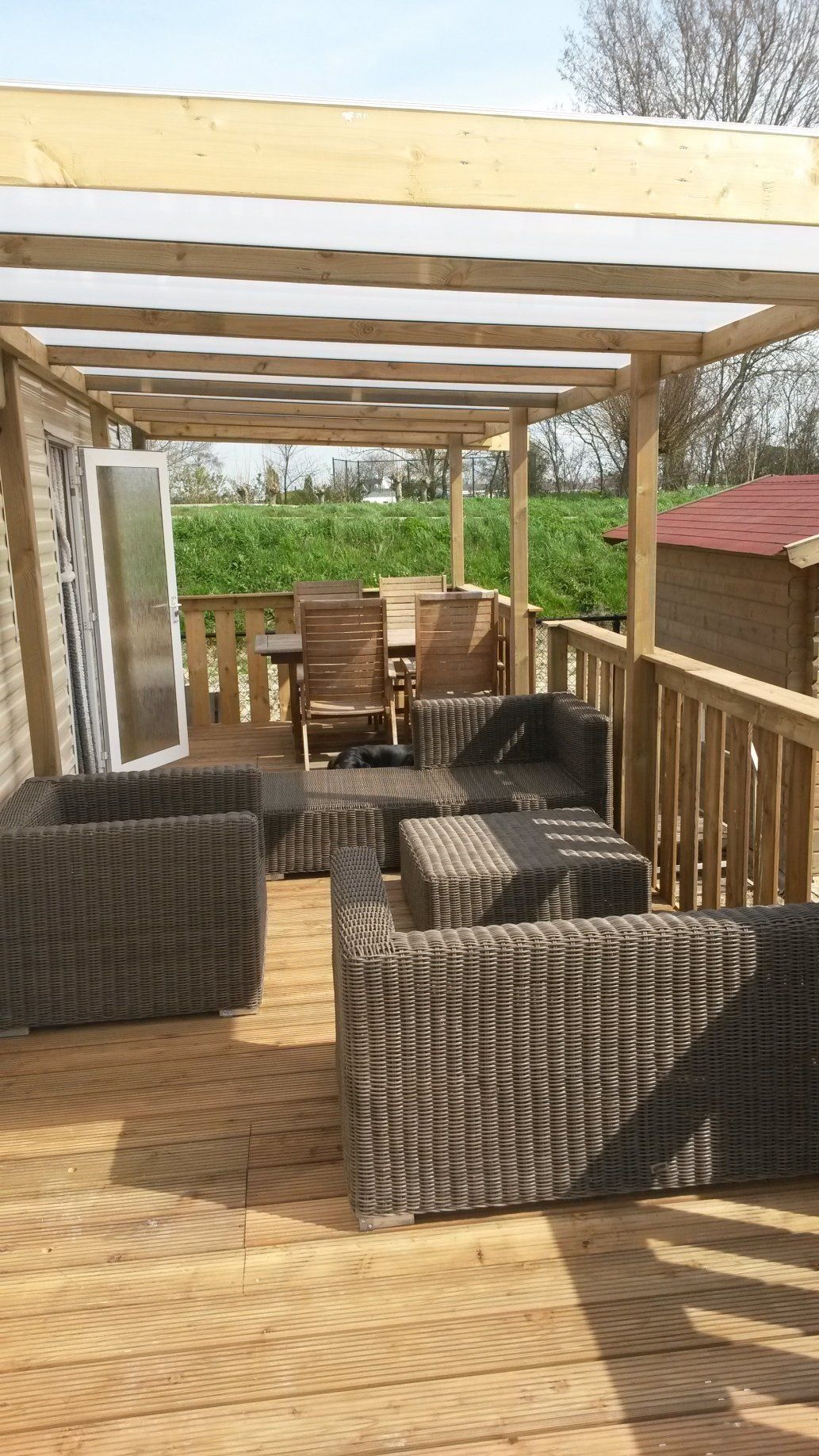 Vacationcare overkapping aan chalet 4
