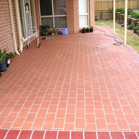 concrete tile patio